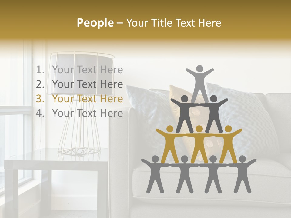 Cushions Blue Closeup PowerPoint Template