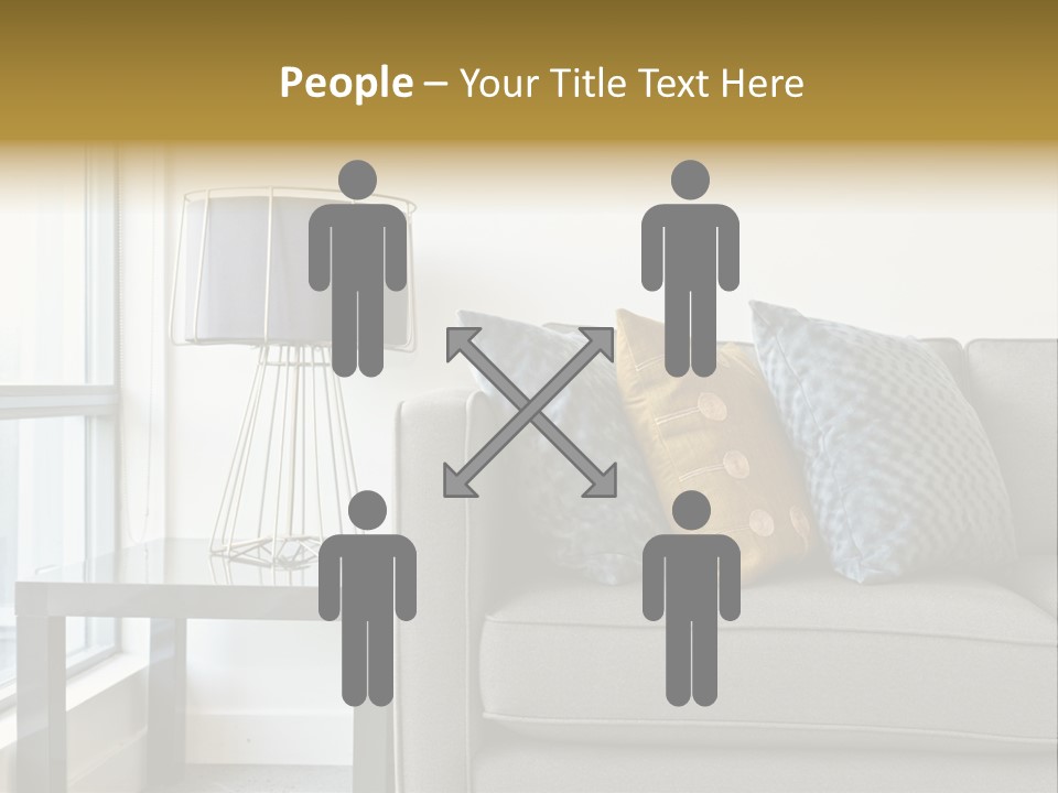 Cushions Blue Closeup PowerPoint Template