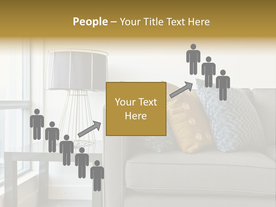 Cushions Blue Closeup PowerPoint Template