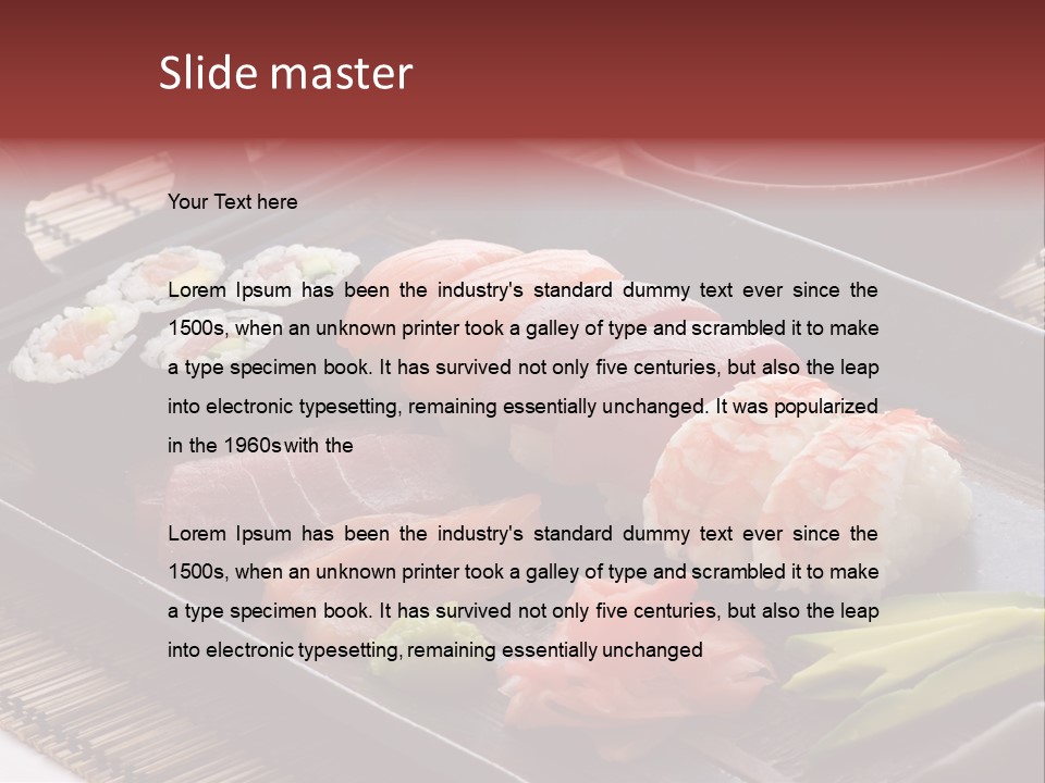 Blau Lachs Gesund PowerPoint Template