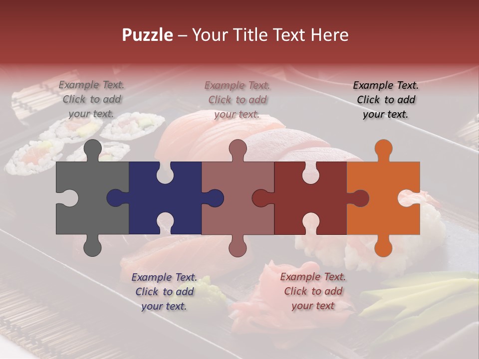 Blau Lachs Gesund PowerPoint Template