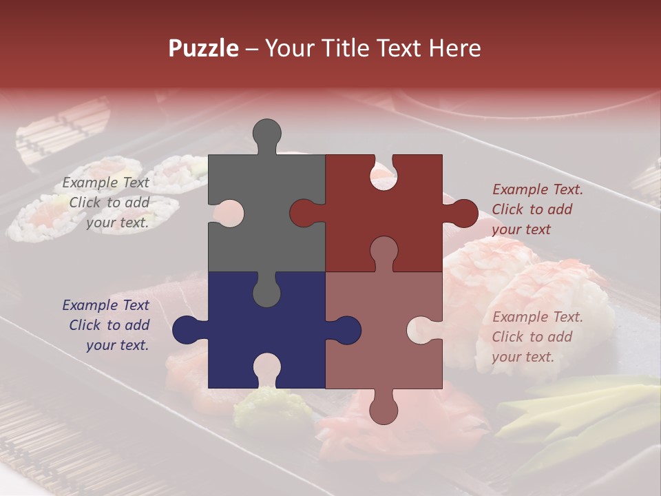 Blau Lachs Gesund PowerPoint Template