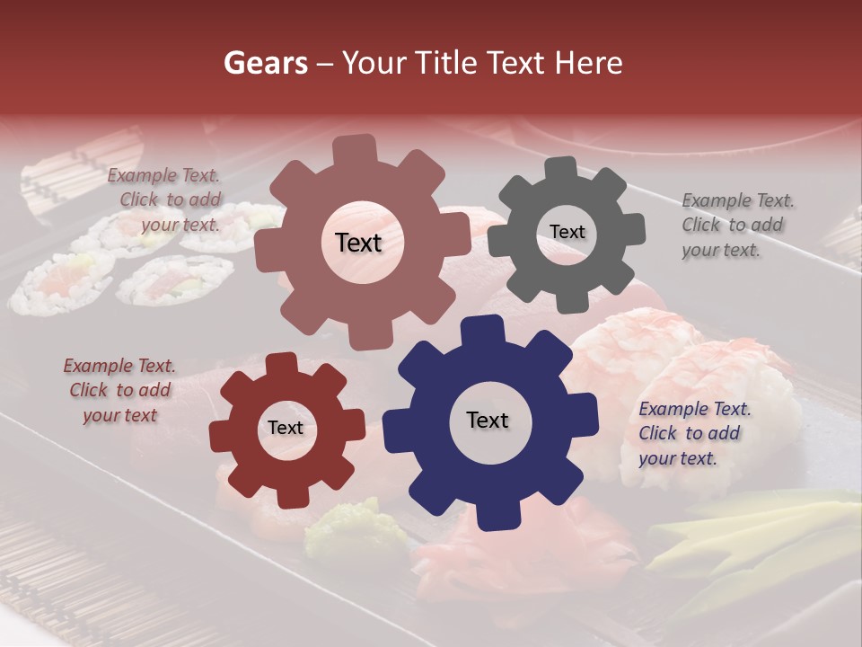 Blau Lachs Gesund PowerPoint Template