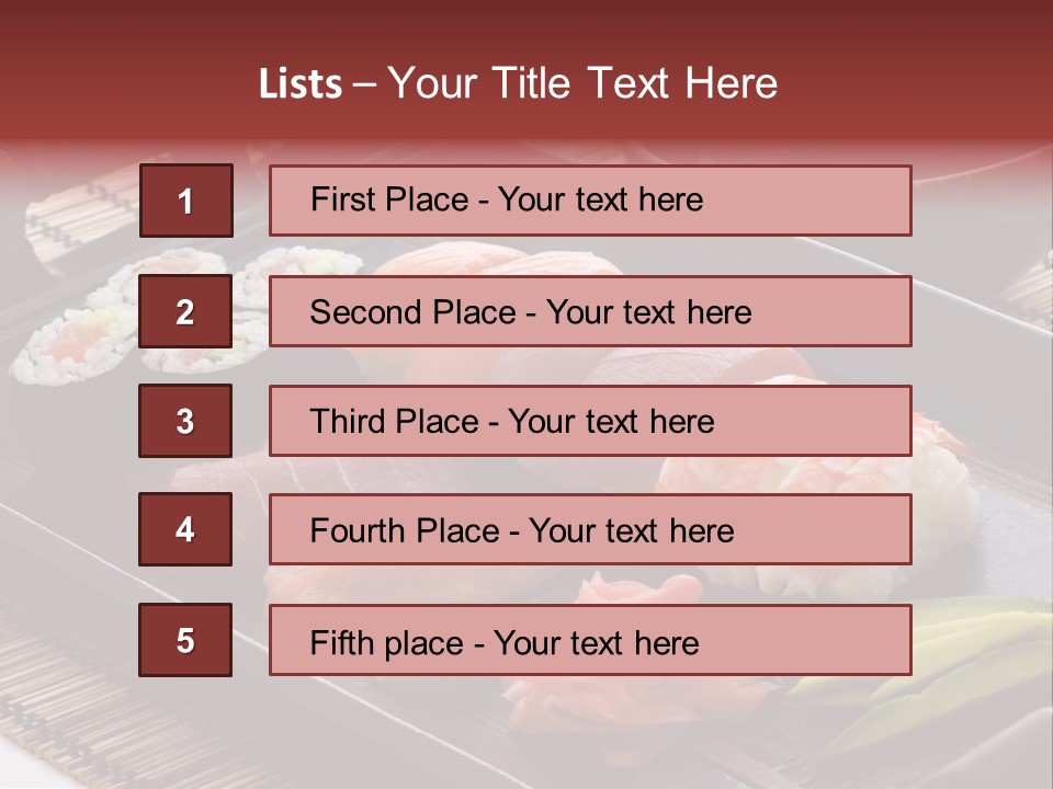 Blau Lachs Gesund PowerPoint Template