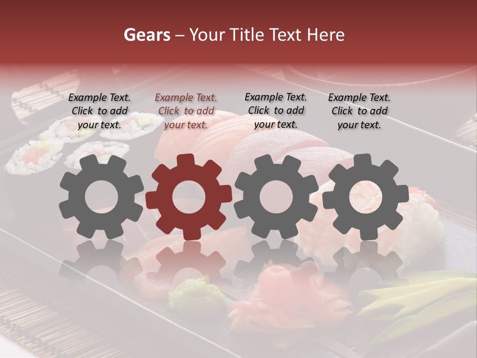 Blau Lachs Gesund PowerPoint Template