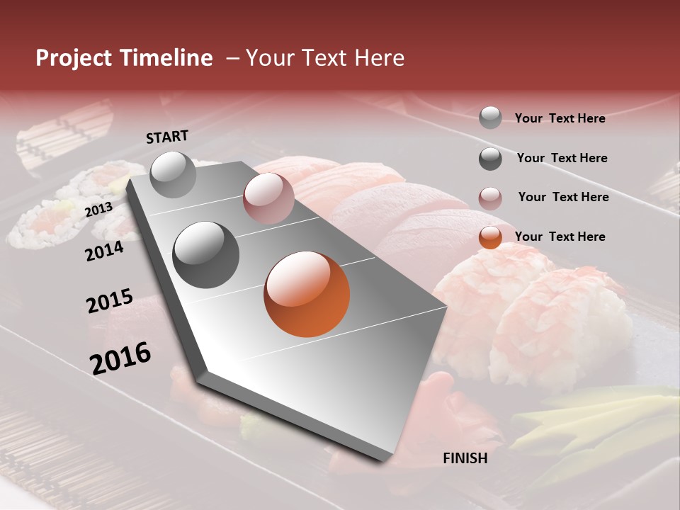 Blau Lachs Gesund PowerPoint Template
