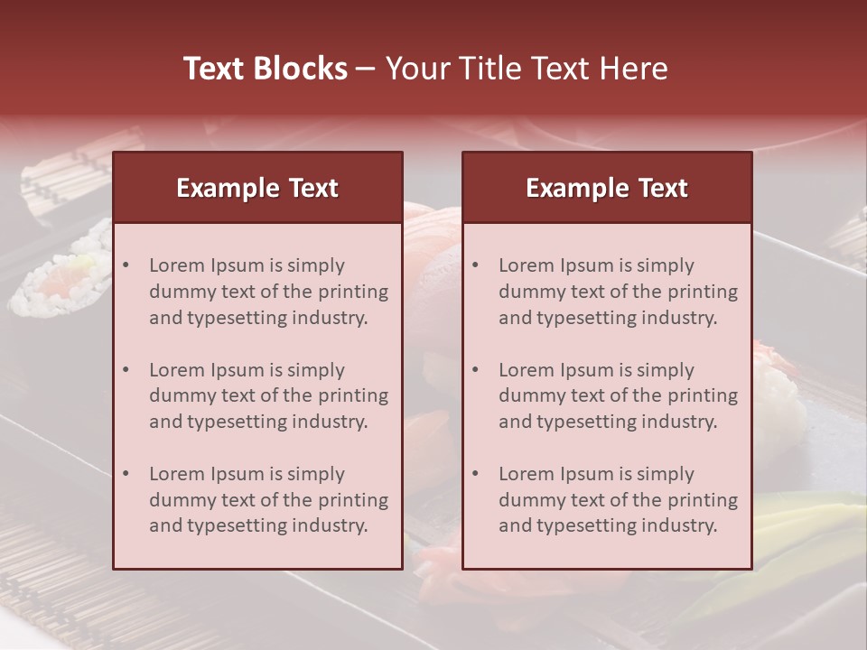 Blau Lachs Gesund PowerPoint Template