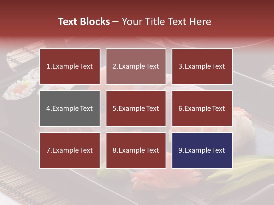 Blau Lachs Gesund PowerPoint Template