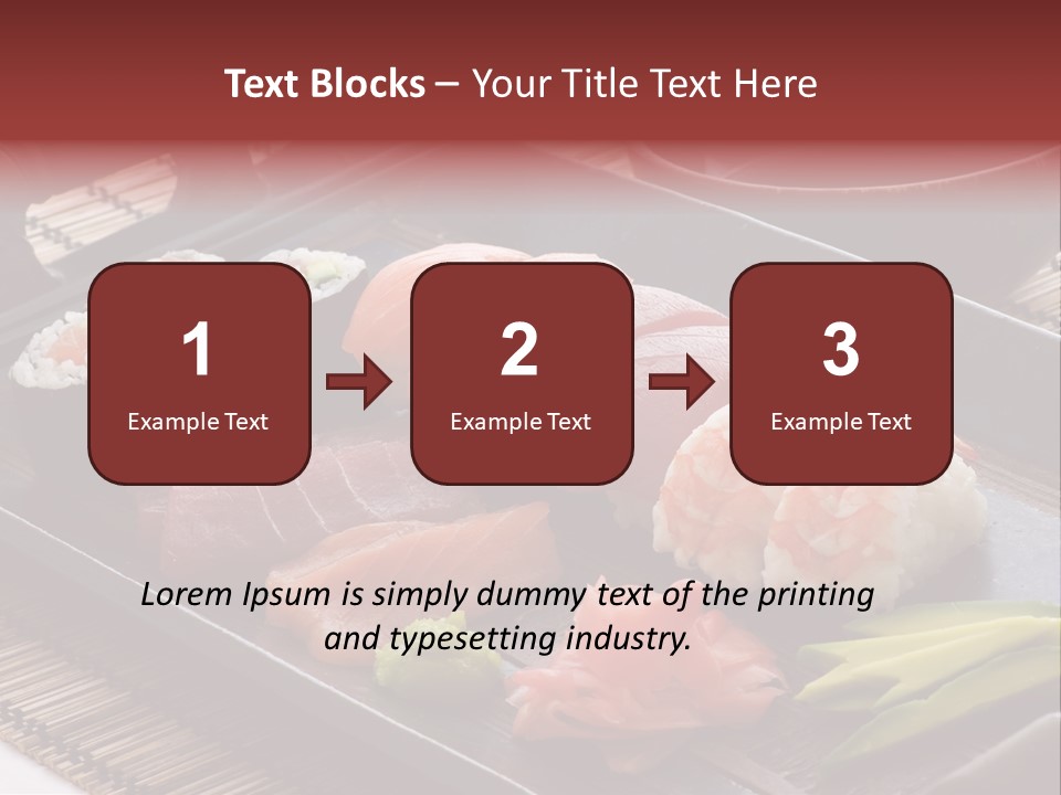 Blau Lachs Gesund PowerPoint Template