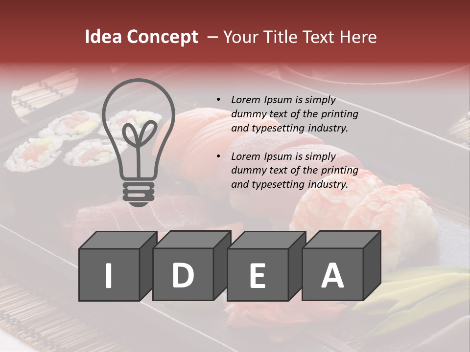 Blau Lachs Gesund PowerPoint Template