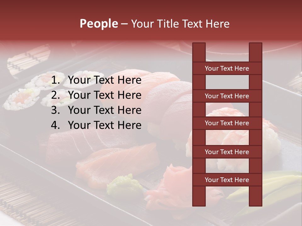 Blau Lachs Gesund PowerPoint Template