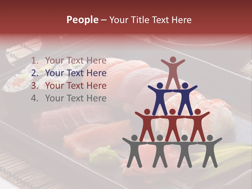 Blau Lachs Gesund PowerPoint Template