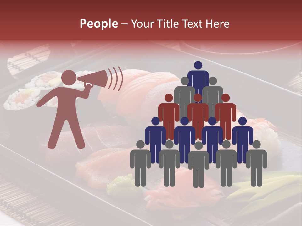 Blau Lachs Gesund PowerPoint Template