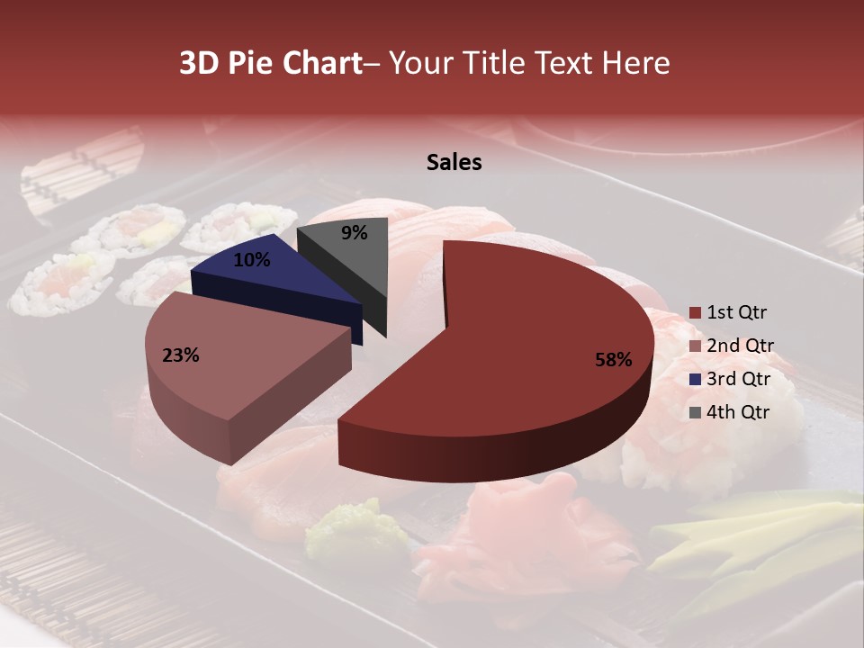 Blau Lachs Gesund PowerPoint Template
