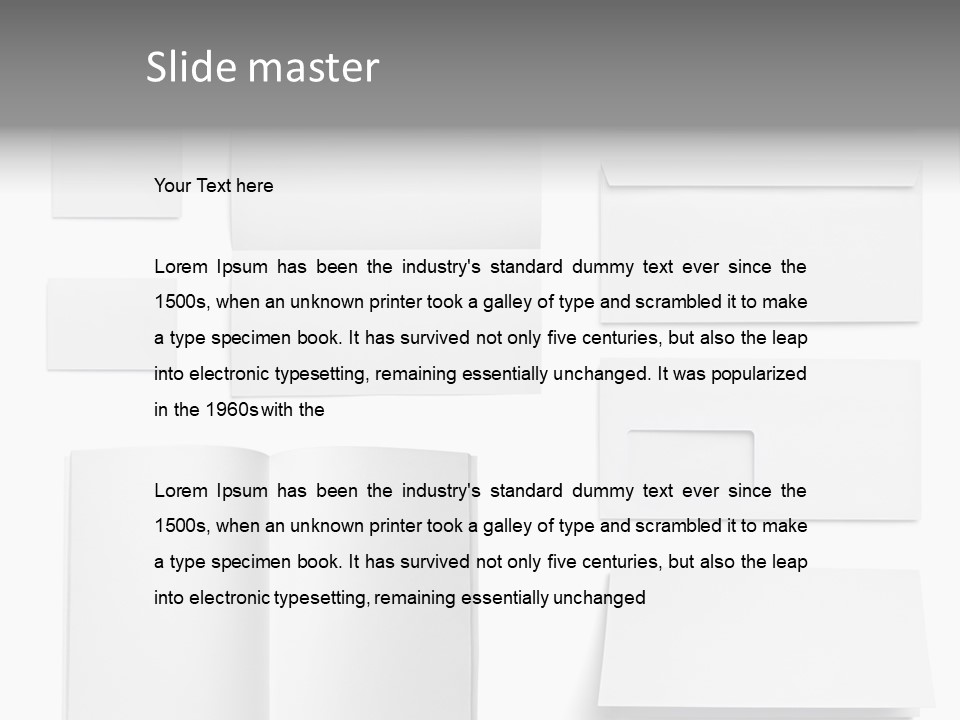 Layout Folded Envelop PowerPoint Template