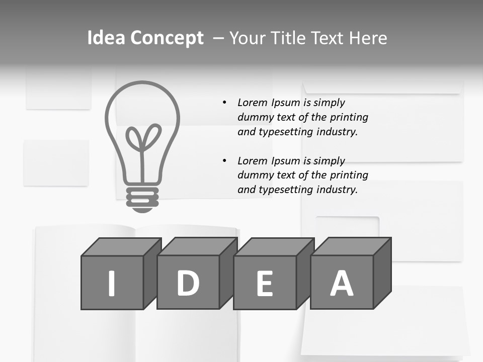 Layout Folded Envelop PowerPoint Template