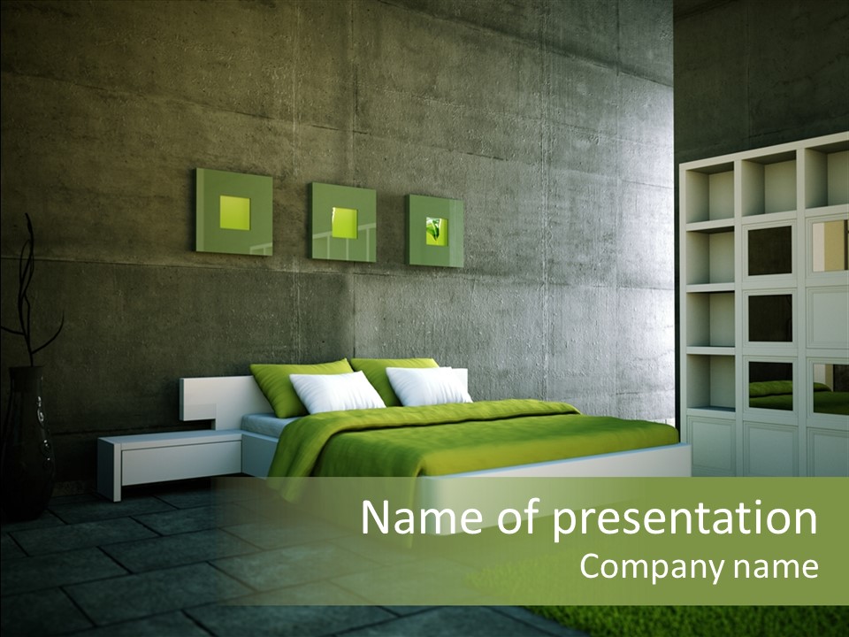 Innendesign Einrichtung Immobilien PowerPoint Template