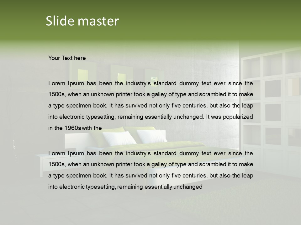 Innendesign Einrichtung Immobilien PowerPoint Template