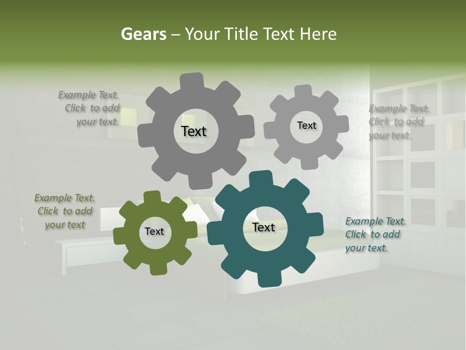 Innendesign Einrichtung Immobilien PowerPoint Template