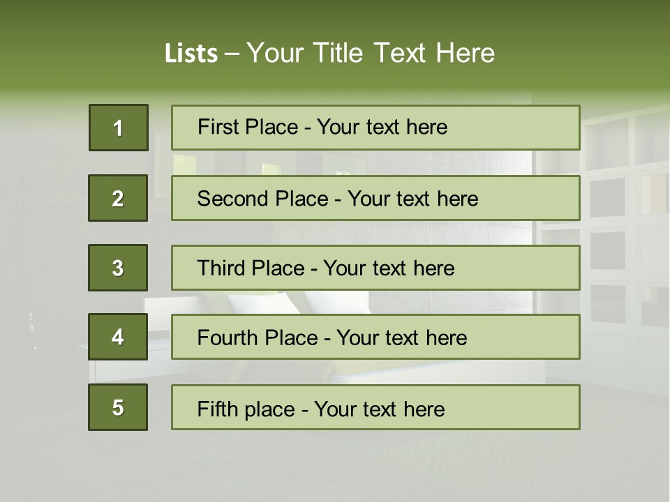 Innendesign Einrichtung Immobilien PowerPoint Template