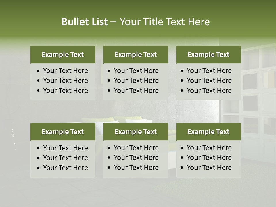 Innendesign Einrichtung Immobilien PowerPoint Template