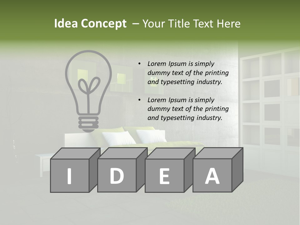 Innendesign Einrichtung Immobilien PowerPoint Template