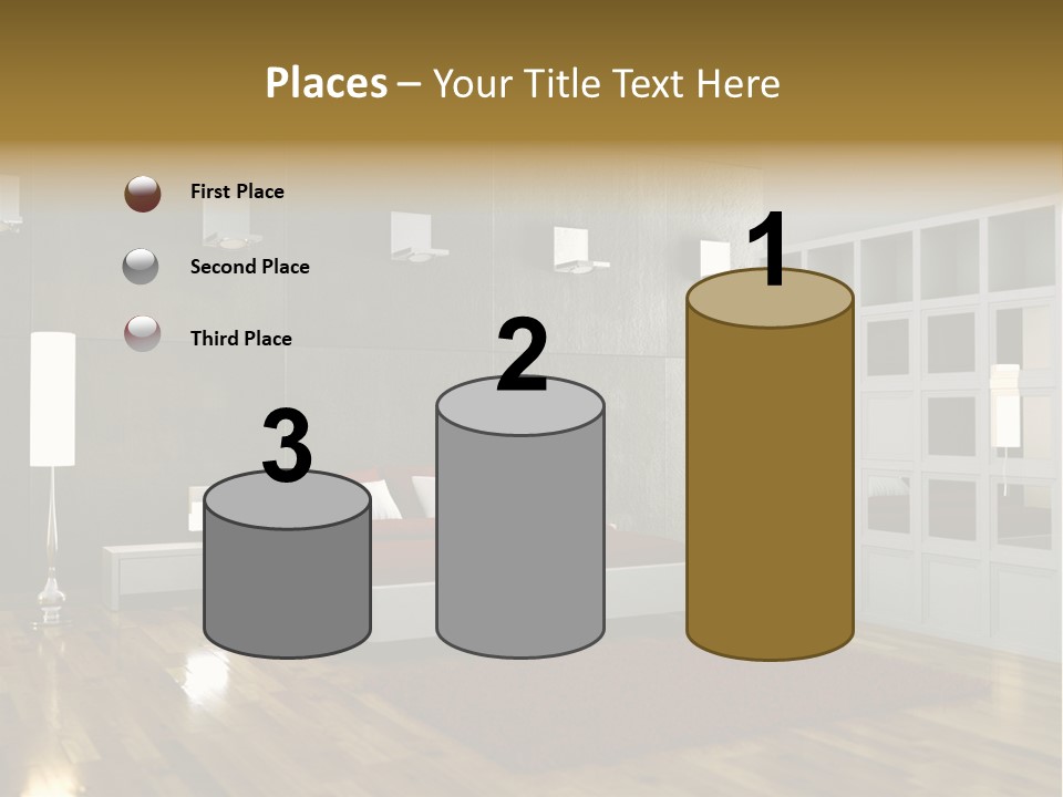 Immobilie Modern Decke PowerPoint Template