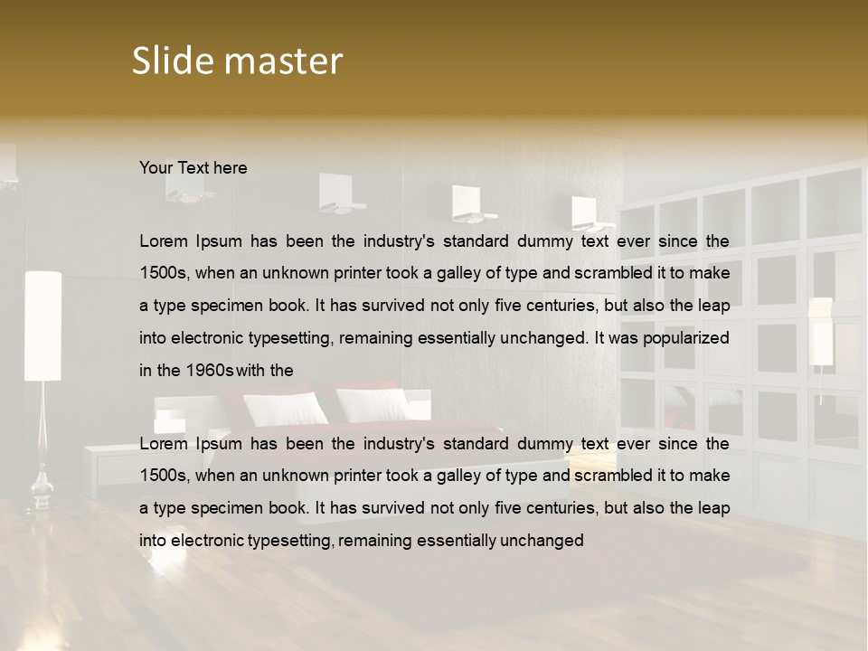 Immobilie Modern Decke PowerPoint Template