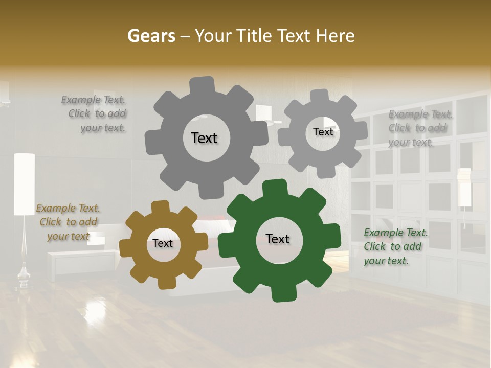 Immobilie Modern Decke PowerPoint Template