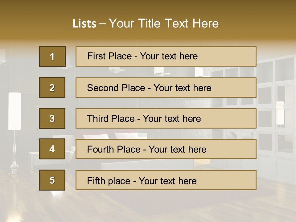 Immobilie Modern Decke PowerPoint Template