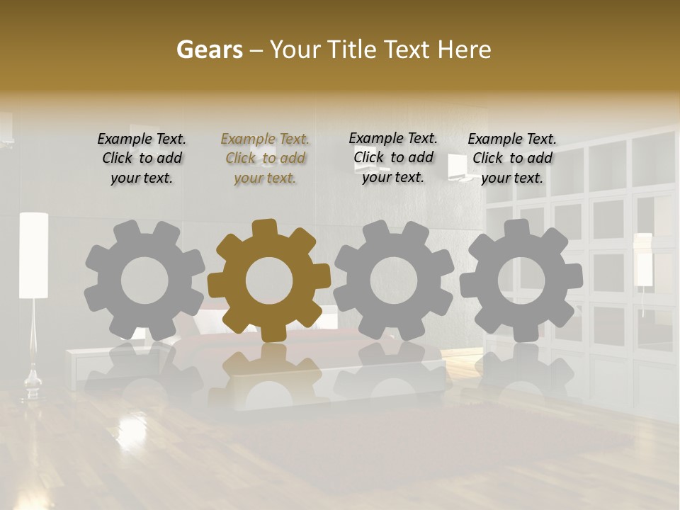 Immobilie Modern Decke PowerPoint Template