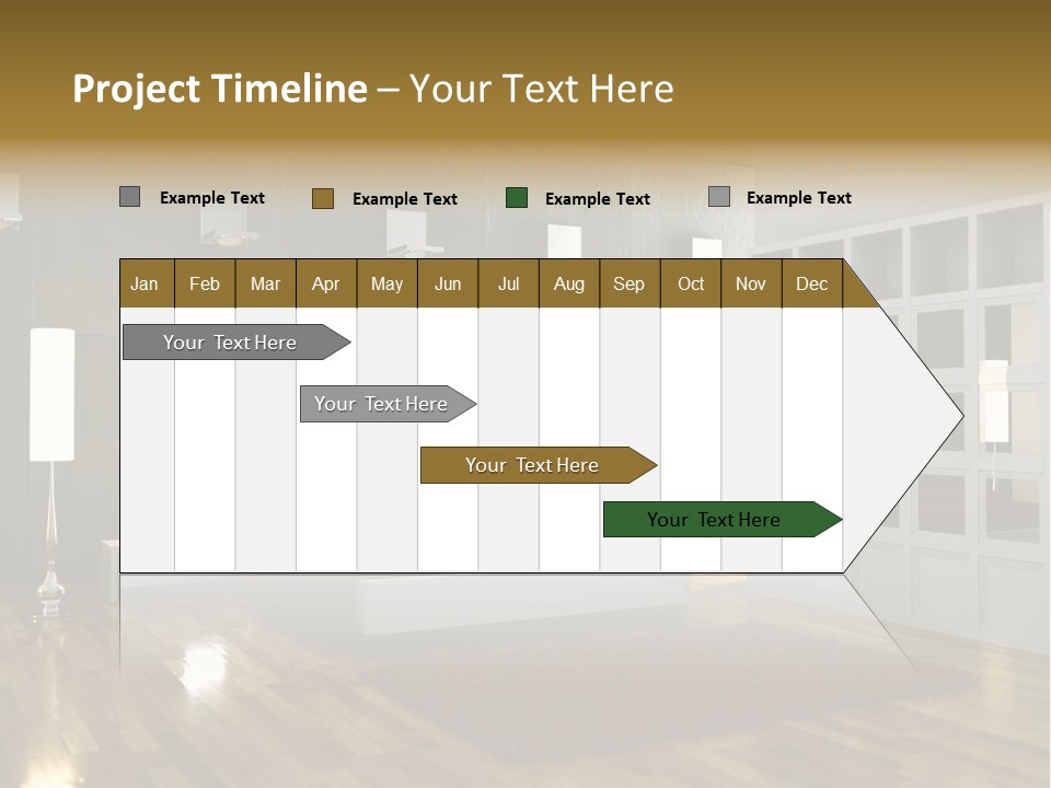 Immobilie Modern Decke PowerPoint Template