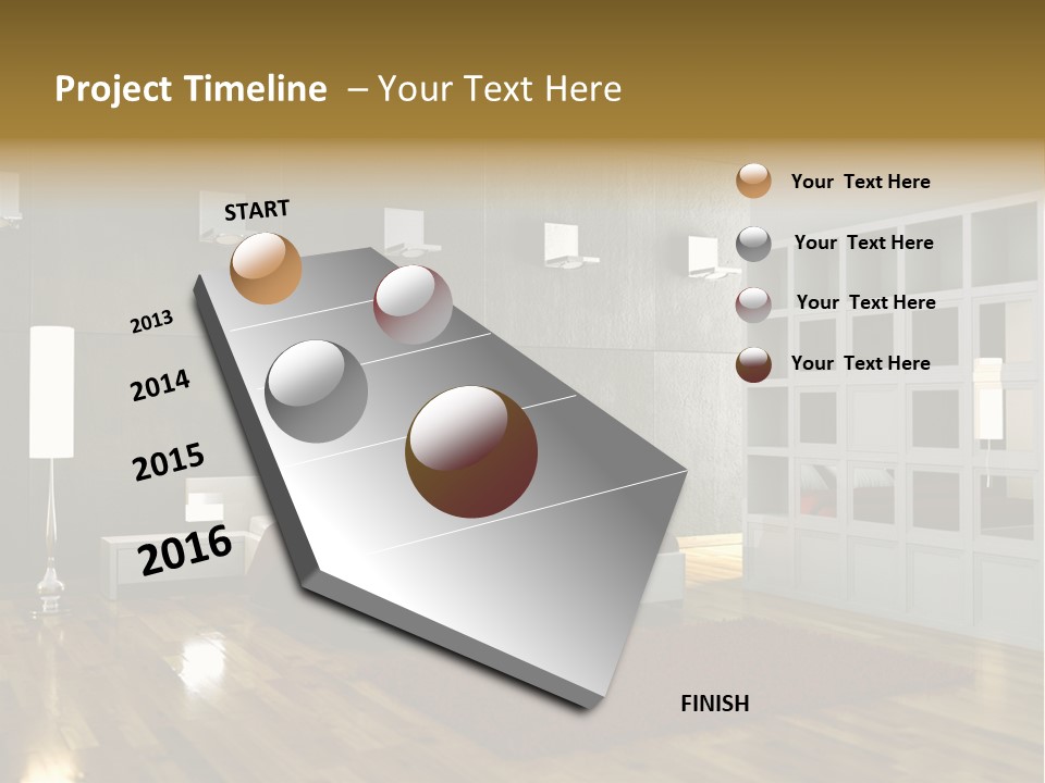 Immobilie Modern Decke PowerPoint Template