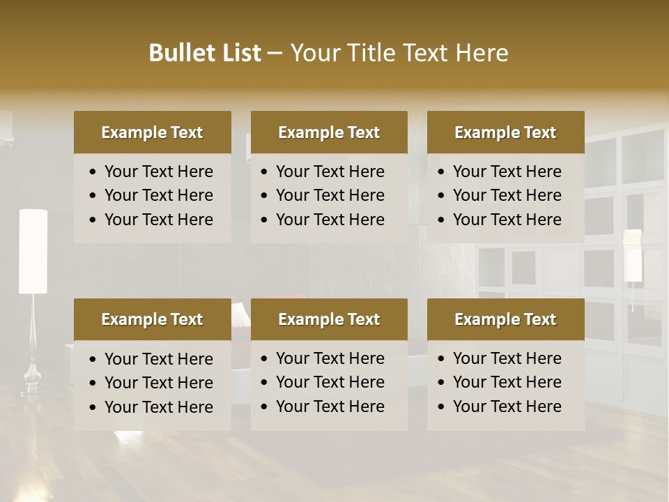 Immobilie Modern Decke PowerPoint Template