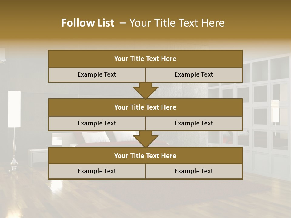 Immobilie Modern Decke PowerPoint Template