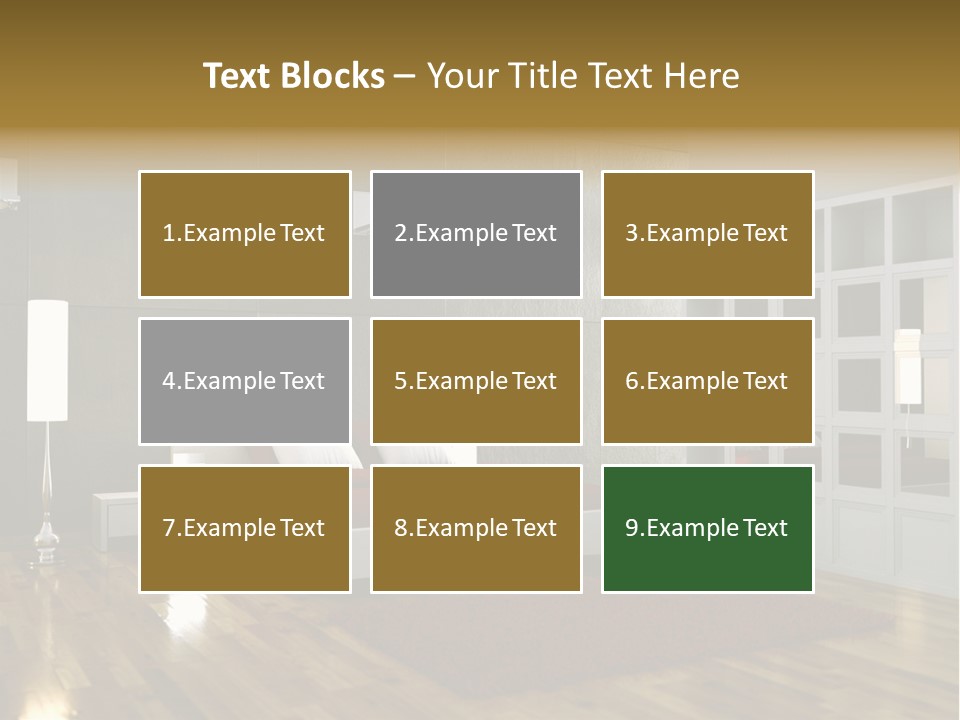 Immobilie Modern Decke PowerPoint Template