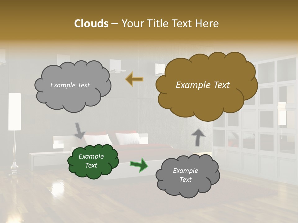 Immobilie Modern Decke PowerPoint Template