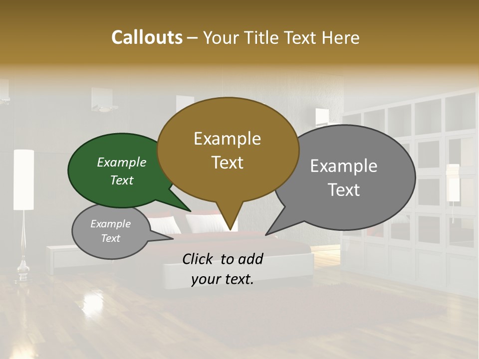 Immobilie Modern Decke PowerPoint Template