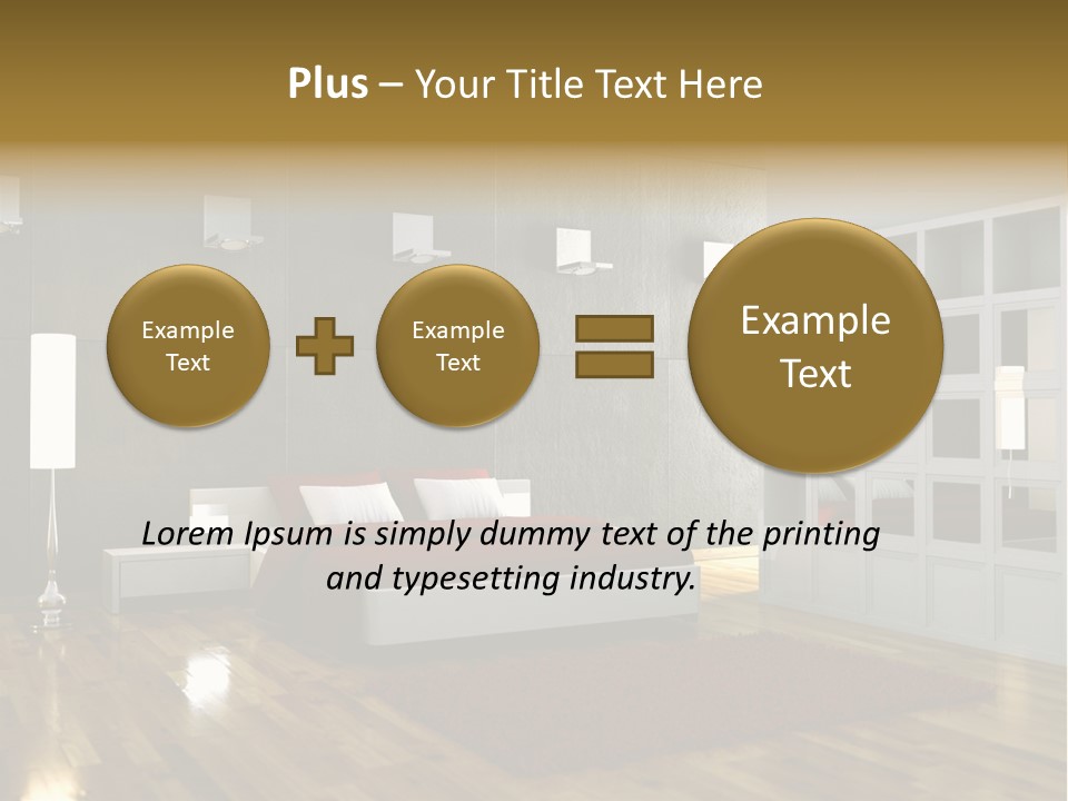 Immobilie Modern Decke PowerPoint Template