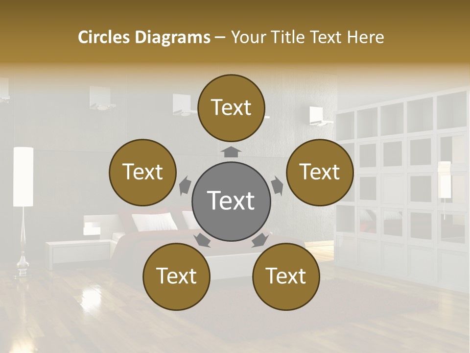 Immobilie Modern Decke PowerPoint Template