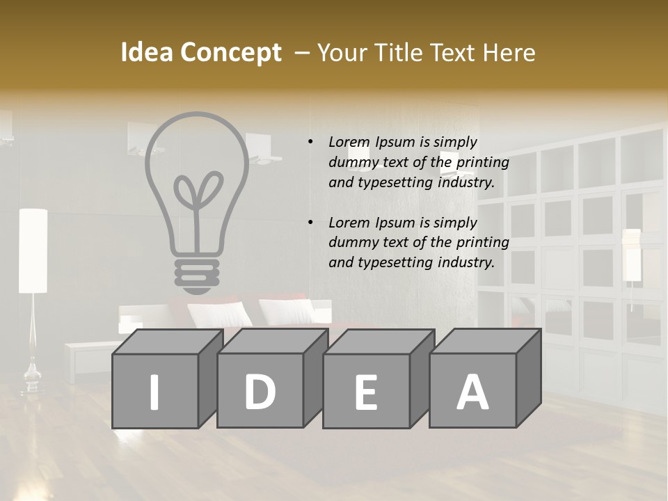 Immobilie Modern Decke PowerPoint Template