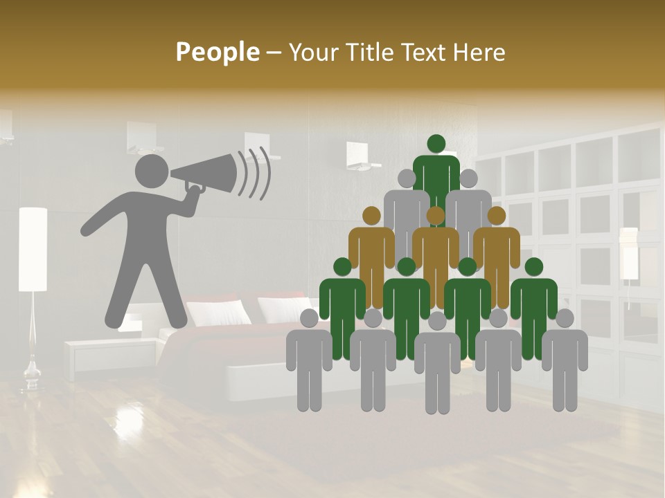 Immobilie Modern Decke PowerPoint Template