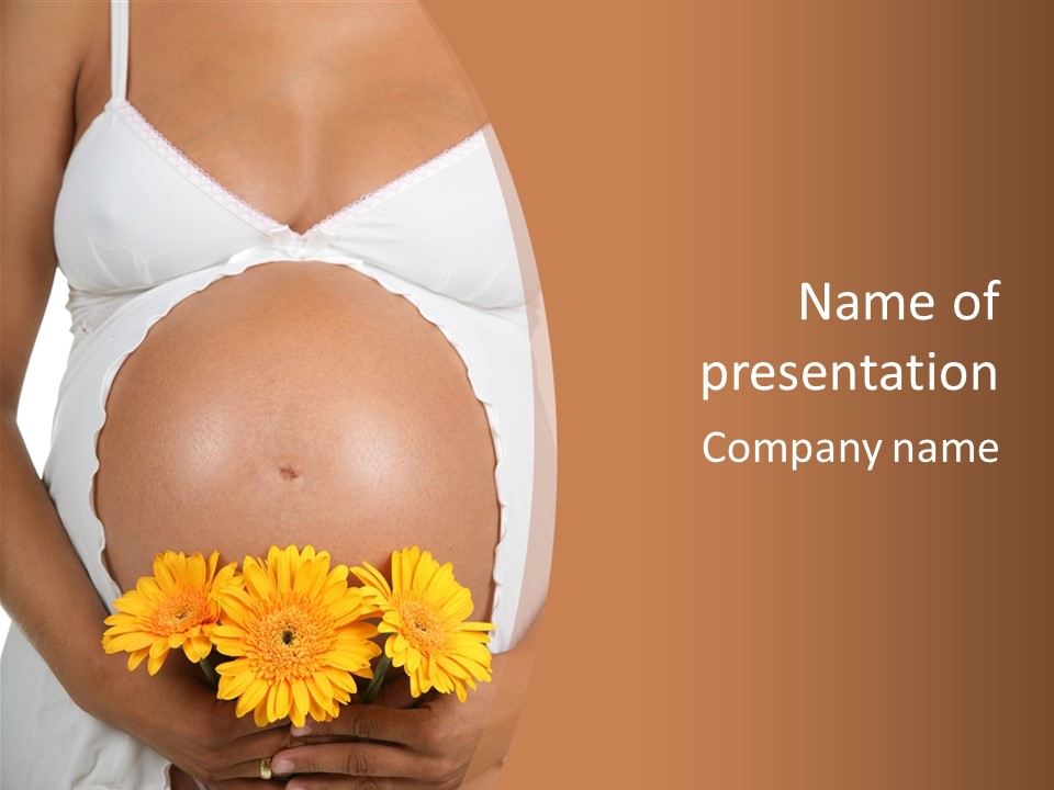 Maternity Shirt Body PowerPoint Template