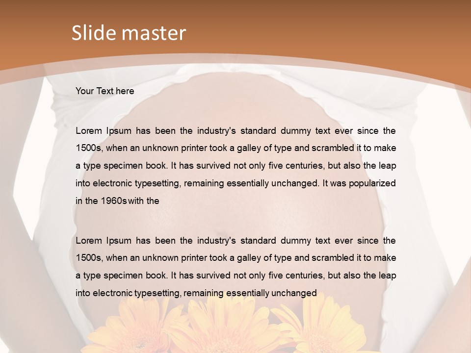 Maternity Shirt Body PowerPoint Template