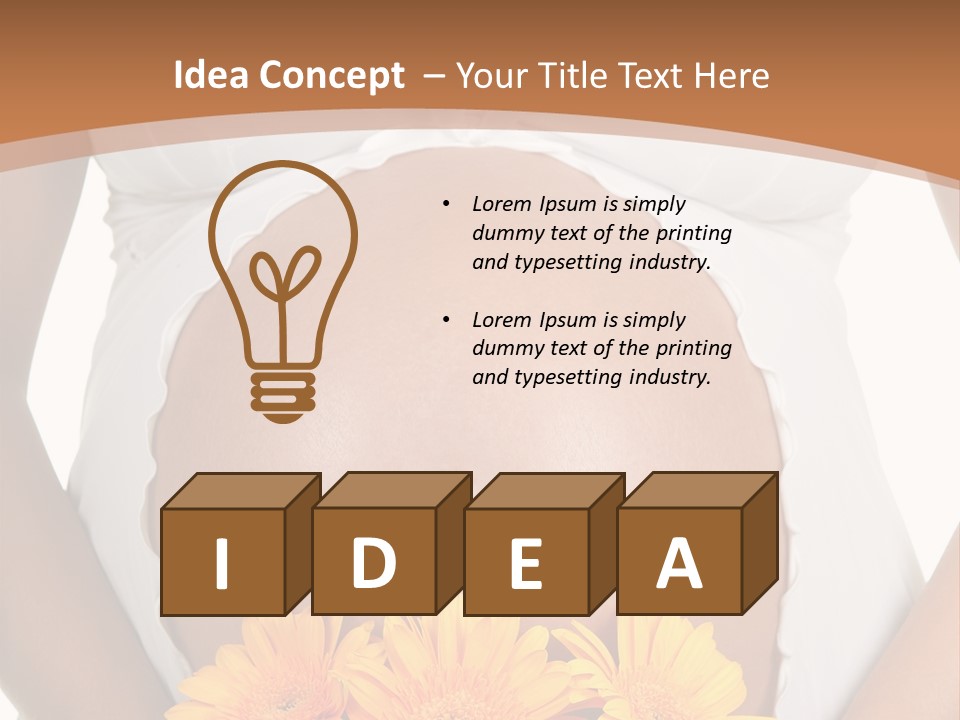 Maternity Shirt Body PowerPoint Template