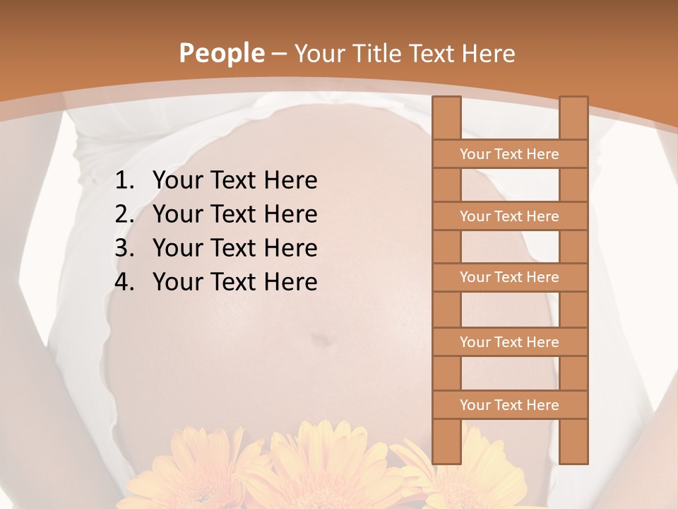 Maternity Shirt Body PowerPoint Template