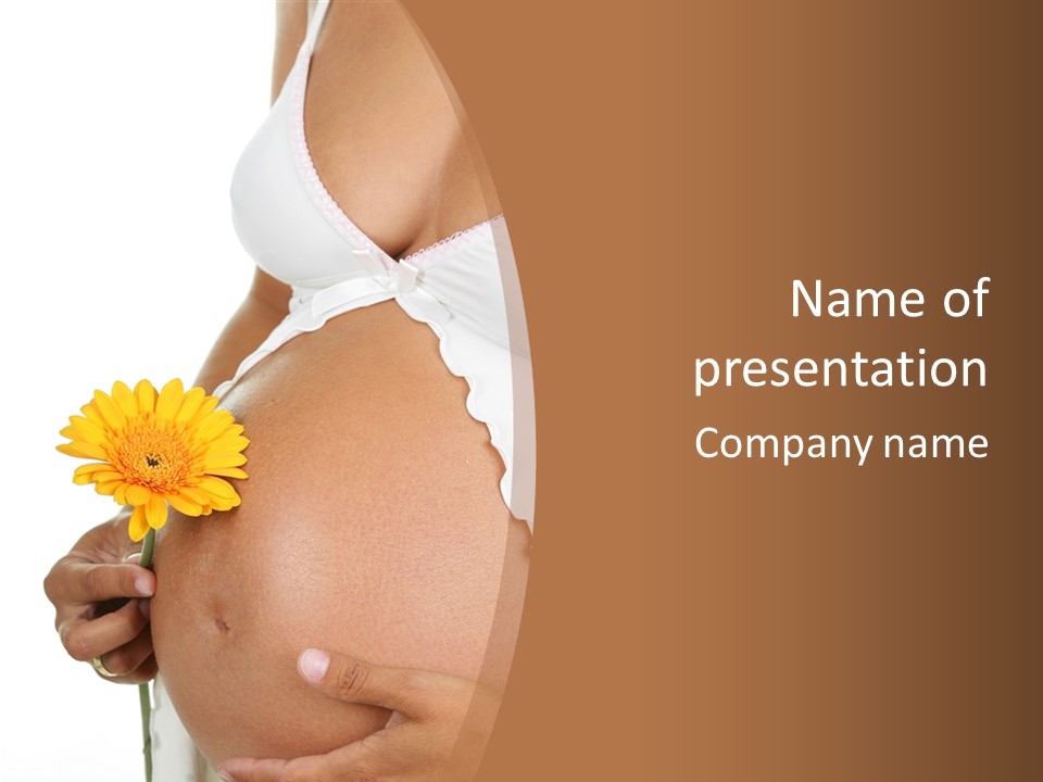 Pregnant One Copyspace PowerPoint Template