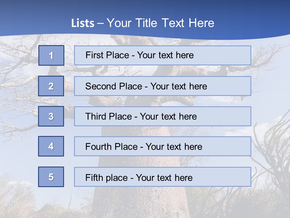 Branch Adansonia High PowerPoint Template