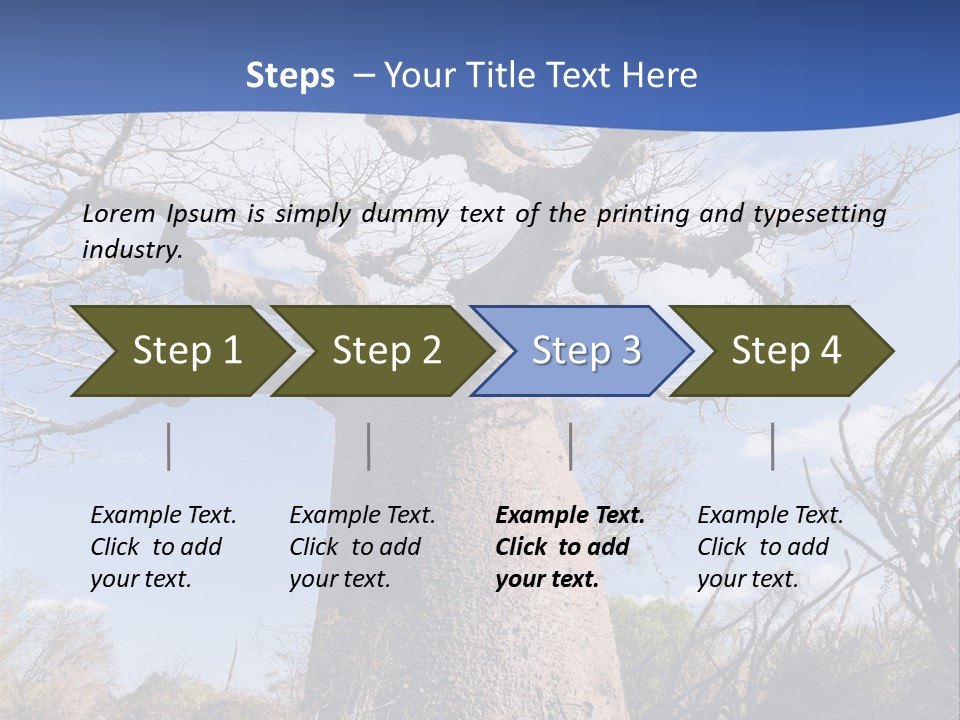 Branch Adansonia High PowerPoint Template