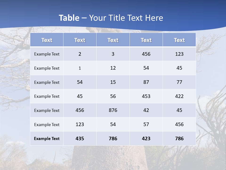 Branch Adansonia High PowerPoint Template